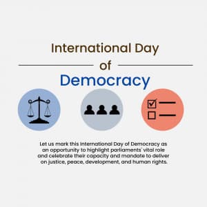 International Day of Democracy advertisement banner