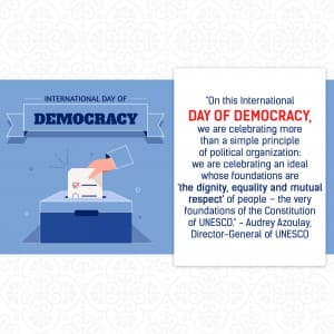 International Day of Democracy whatsapp status poster