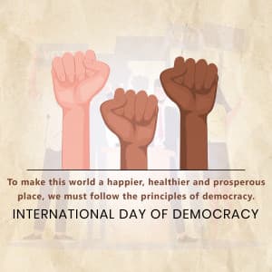 International Day of Democracy Facebook Poster