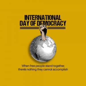 International Day of Democracy poster Maker