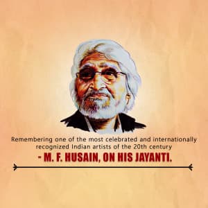 M. F. Husain Jayanti Instagram Post