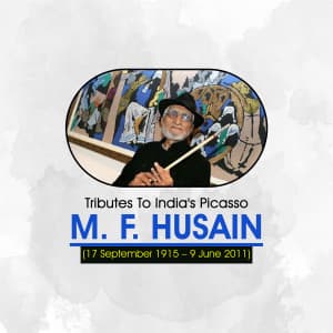 M. F. Husain Jayanti poster Maker