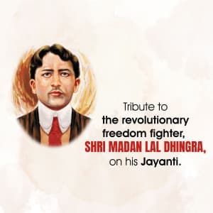 Madan Lal Dhingra Jayanti flyer