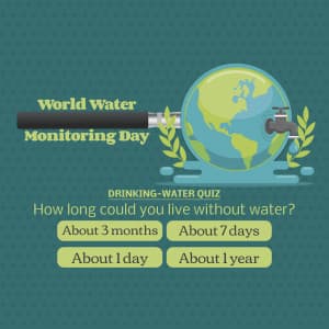 World Water Monitoring Day advertisement banner