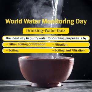 World Water Monitoring Day ad post