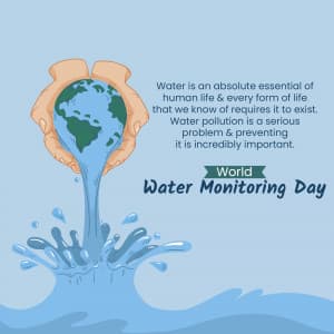 World Water Monitoring Day Facebook Poster