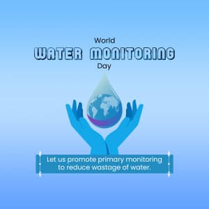 World Water Monitoring Day poster Maker