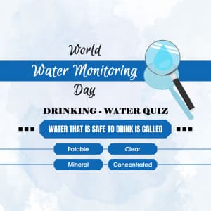 World Water Monitoring Day flyer