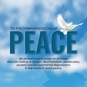 International Day of Peace whatsapp status poster