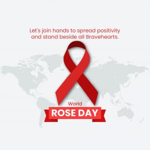 Rose day welfare of cancer patients advertisement banner