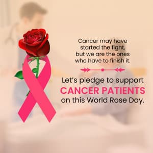 Rose day welfare of cancer patients greeting image