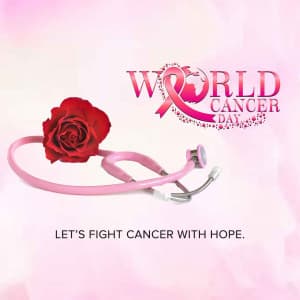 Rose day welfare of cancer patients event advertisement