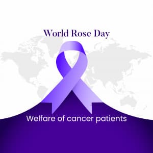 Rose day welfare of cancer patients illustration