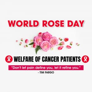 Rose day welfare of cancer patients flyer