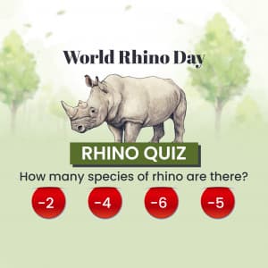 World Rhino Day advertisement banner