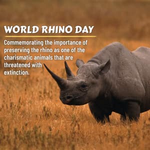 World Rhino Day marketing poster