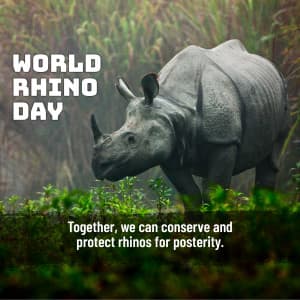 World Rhino Day marketing flyer