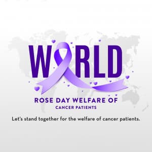 Rose day welfare of cancer patients poster