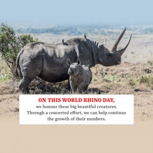 World Rhino Day event poster