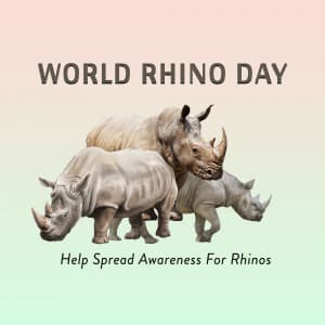 World Rhino Day whatsapp status poster