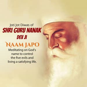 Guru Nanak Dev Punyatithi marketing flyer