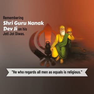 Guru Nanak Dev Punyatithi Facebook Poster