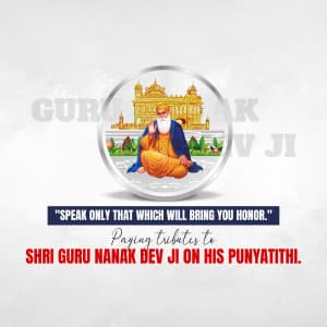 Guru Nanak Dev Punyatithi Instagram Post