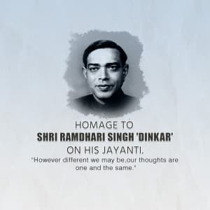 Ramdhari Singh Dinkar Jayanti creative image