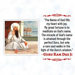 Guru Ram Das Jayanti marketing flyer