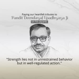 deendayal Upadhyaya Jayanti marketing poster