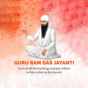 Guru Ram Das Jayanti whatsapp status poster