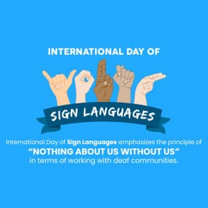 International Day of Sign Languages advertisement banner