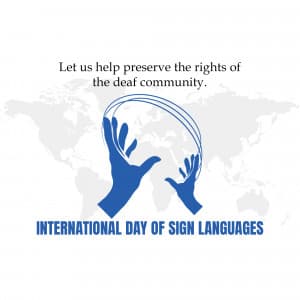 International Day of Sign Languages greeting image