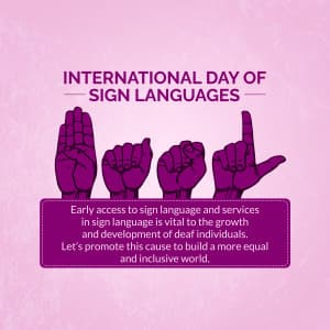 International Day of Sign Languages graphic