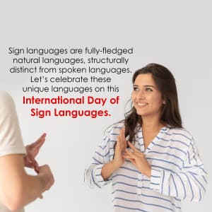 International Day of Sign Languages marketing flyer