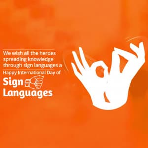 International Day of Sign Languages Instagram Post