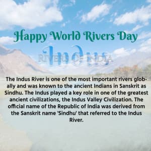 World Rivers Day advertisement banner