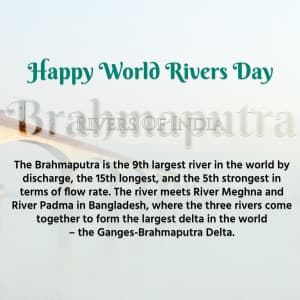 World Rivers Day greeting image