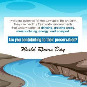 World Rivers Day whatsapp status poster