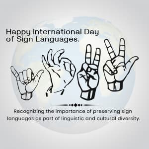 International Day of Sign Languages event advertisement