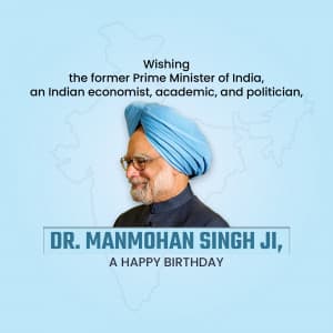 Manmohan Singh | Birthday creative image