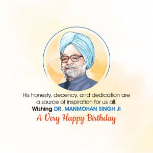 Manmohan Singh | Birthday poster Maker