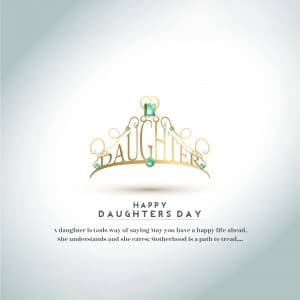 Daughter's Day whatsapp status poster