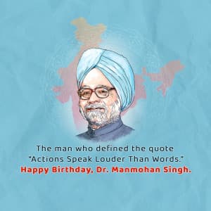 Manmohan Singh | Birthday event advertisement