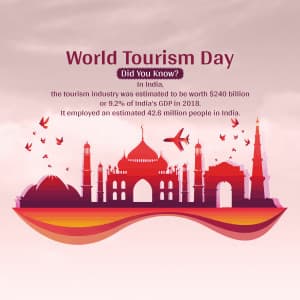 World Tourism Day Facebook Poster