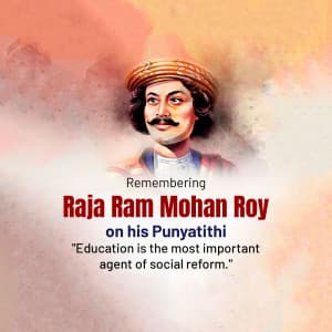 Raja Ram Mohan Roy Punyatithi creative image