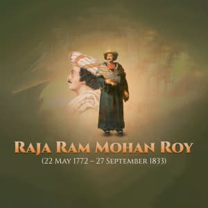 Raja Ram Mohan Roy Punyatithi whatsapp status poster