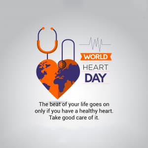 World Heart Day whatsapp status poster