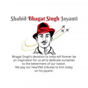 Shahid Bhagat Singh Jayanti festival image