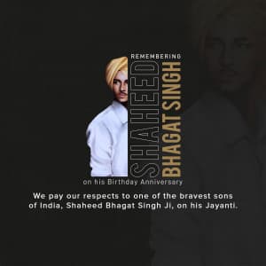 Shahid Bhagat Singh Jayanti advertisement banner